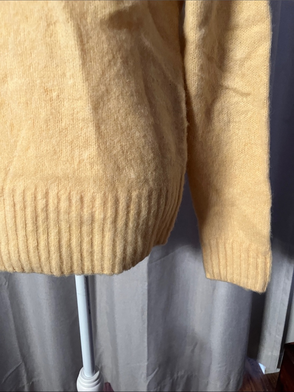 NEW! Polo by Ralph Lauren Yellow Crewneck Sweater with Brown Elbow Patch - Picture 13 of 16